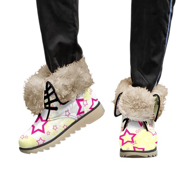 Preview: Winterboots mit Hundemotiv Bärbel - gefütterte Winterschuhe, Stiefel, bunt, Grösse 35-44, Mix, Mischling, Bullterrier, Bulli